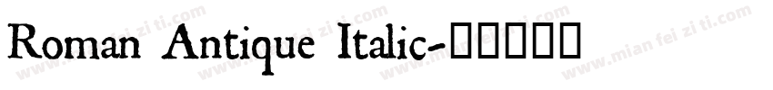 Roman Antique Italic字体转换